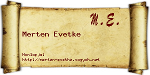 Merten Evetke névjegykártya